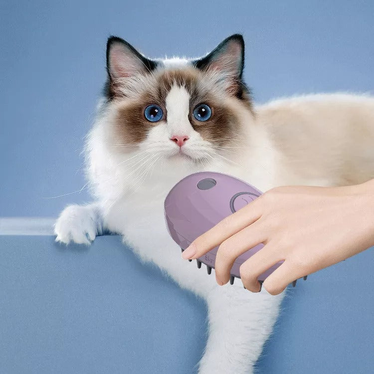 Cepillo vaporizador para mascota 3 en 1