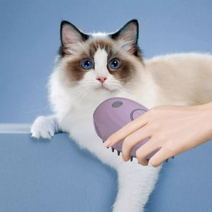 Cepillo vaporizador para mascota 3 en 1