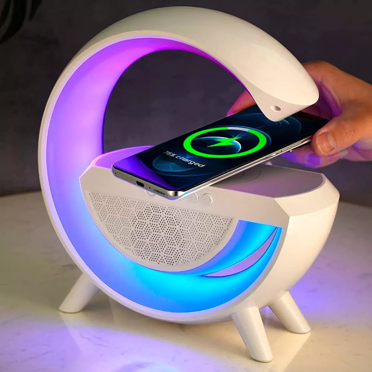 Altavoz Bluetooth G 3 en 1 + Cargador inalámbrico + Lámpara Led
