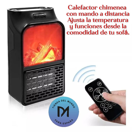 Calefactor chimenea con mando 1000 Watts