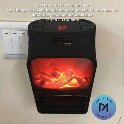 Calefactor chimenea con mando 1000 Watts