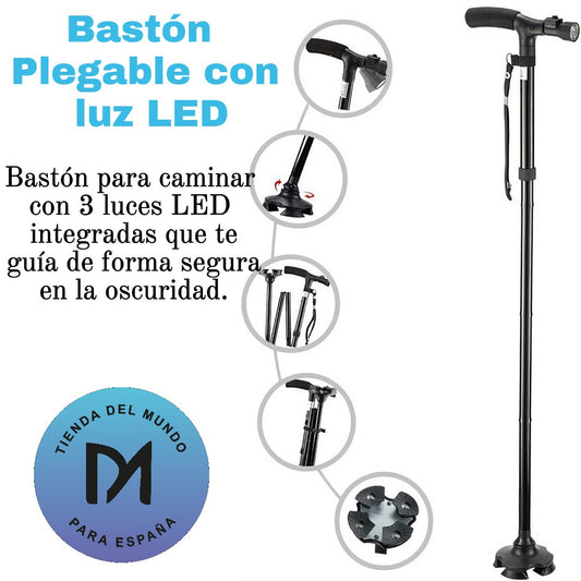 Bastón Plegable con luz LED