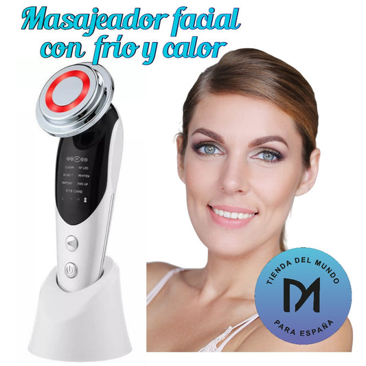 Masajeador facial con frío y calor