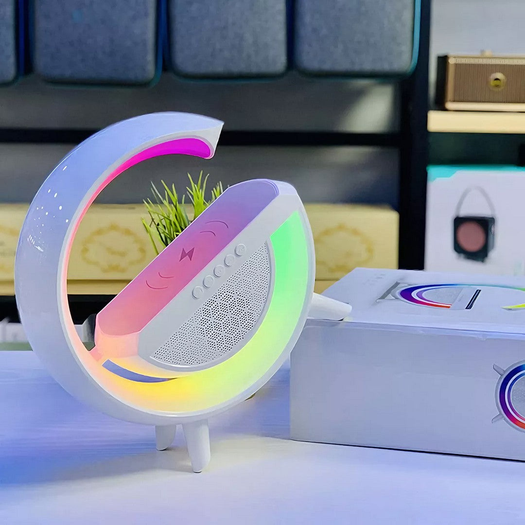 Altavoz Bluetooth G 3 en 1 + Cargador inalámbrico + Lámpara Led