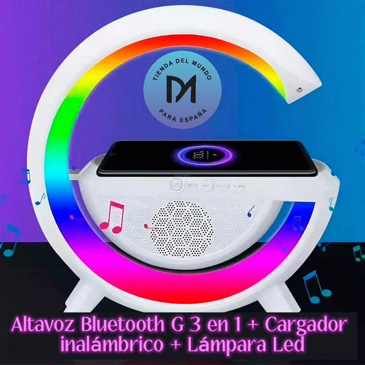 Altavoz Bluetooth G 3 en 1 + Cargador inalámbrico + Lámpara Led