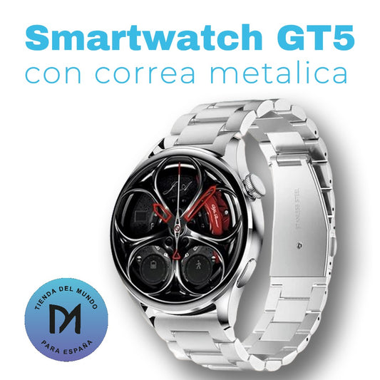 Smartwatch GT5 con correa metalica